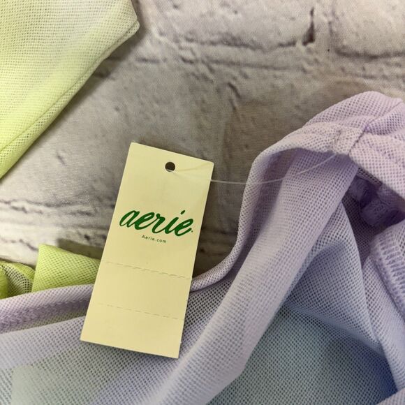 NWT Aerie Women Long Sleeve Sheer Mesh Crop Top Shirt Tee Size Small M290 -13 - Picture 5 of 15